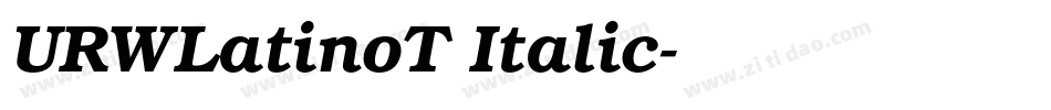 URWLatinoT Italic字体转换